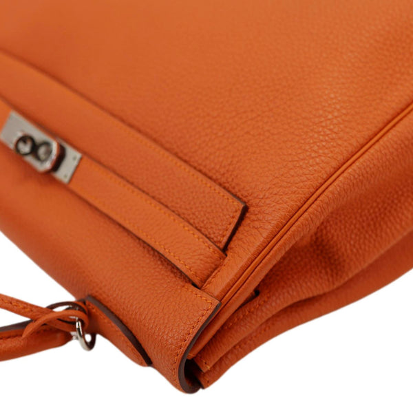 HERMES Kelly 32 Togo Leather Tote Shoulder Bag Orange
