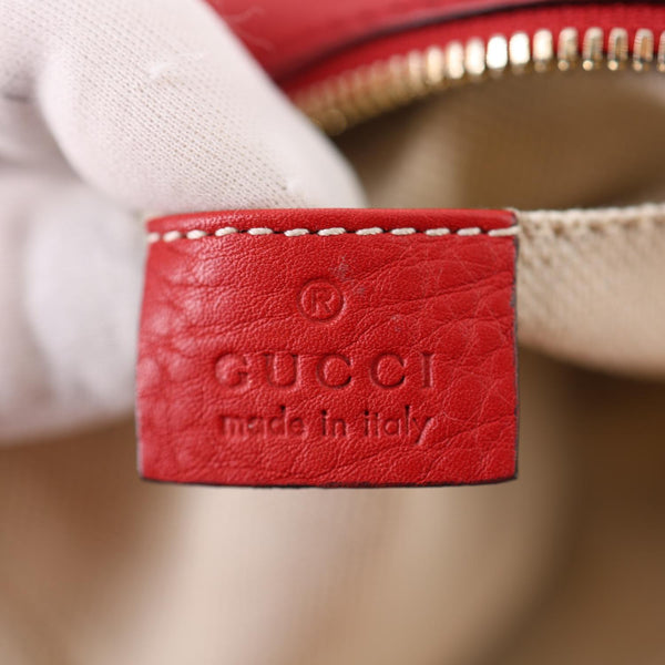GUCCI Soho Disco Camera Leather Crossbody Bag Red 308364