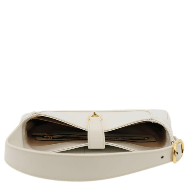 GUCCI Jackie 1961 Small Leather Shoulder Bag Off White 636709