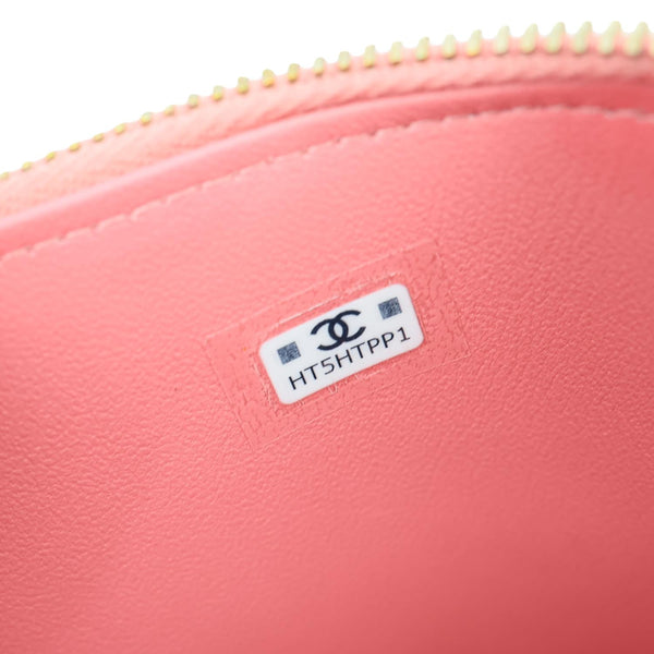 CHANEL All Slide Quilted Leather Long Chain Vanity Case Pink