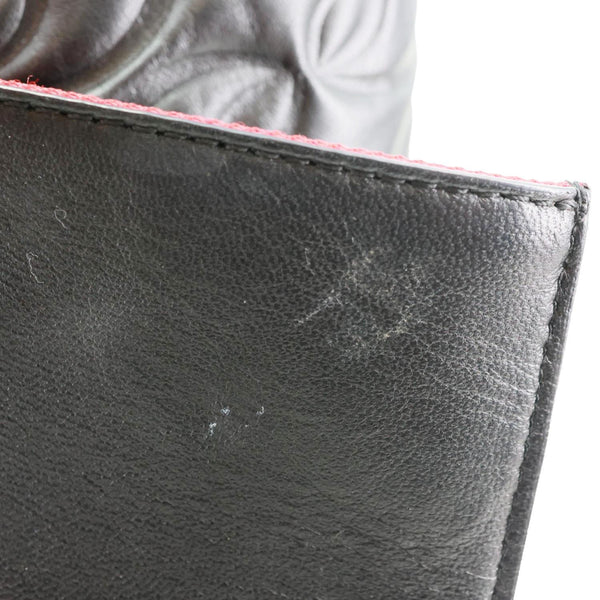 CHRISTIAN LOUBOUTIN Cabata Small East West Nappa Embossed Leather Tote Bag Black