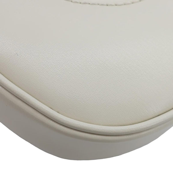 GUCCI Jackie 1961 Small Leather Shoulder Bag Off White 636709
