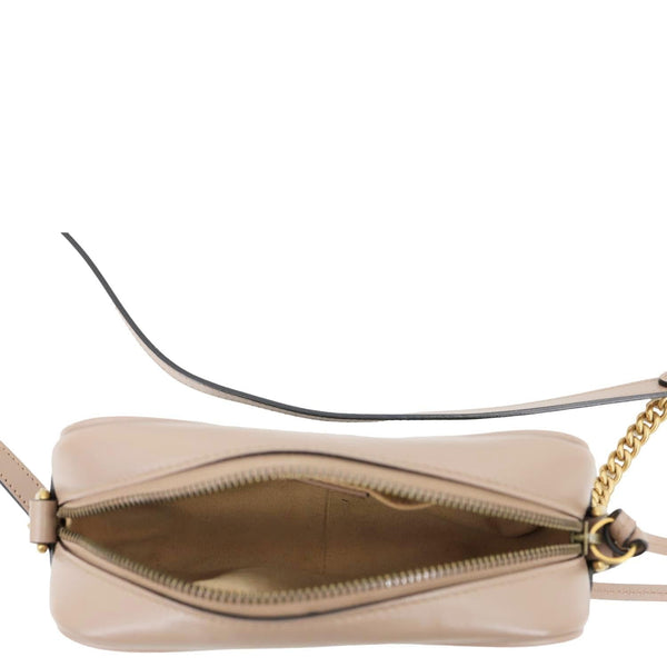 GUCCI GG Marmont Mini Matelasse Leather Crossbody Bag Dusty Pink 448065