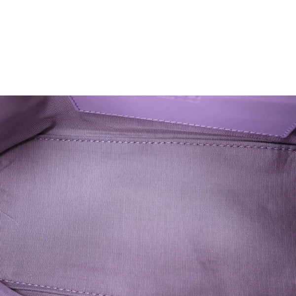 GUCCI GG Emblem Patent Leather Shoulder Bag Purple 847281