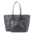 CHRISTIAN LOUBOUTIN Cabata Small East West Nappa Embossed Leather Tote Bag Black