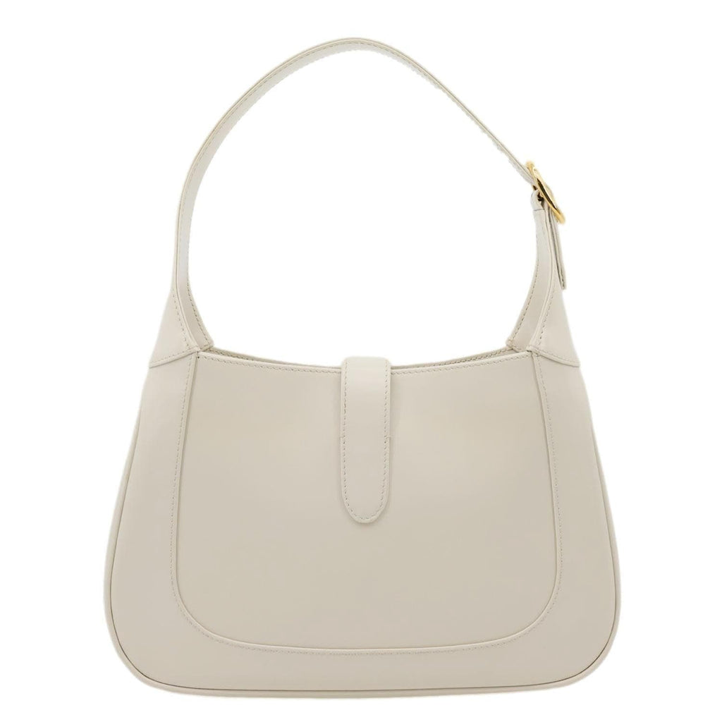GUCCI Jackie 1961 Small Leather Shoulder Bag Off White 636709