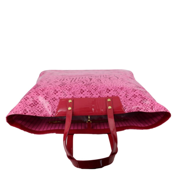 LOUIS VUITTON Cosmic Blossom GM Shiny Leather Tote Bag Pink