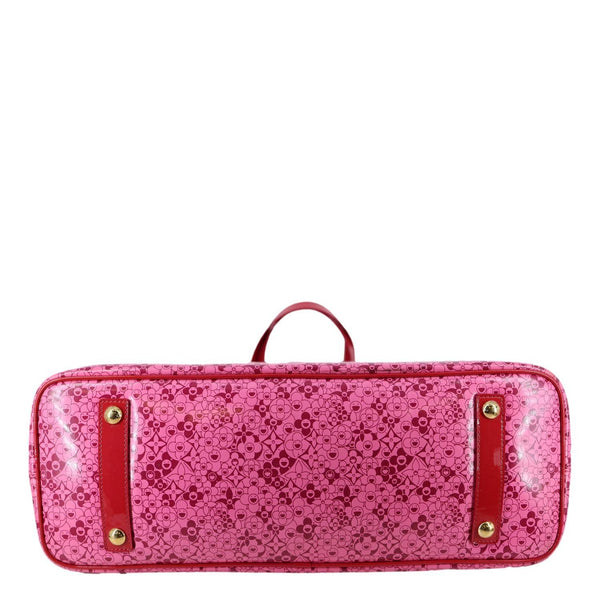 LOUIS VUITTON Cosmic Blossom GM Shiny Leather Tote Bag Pink