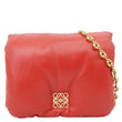LOEWE Goya Small Puffer Lambskin Leather Shoulder Bag Bag Red