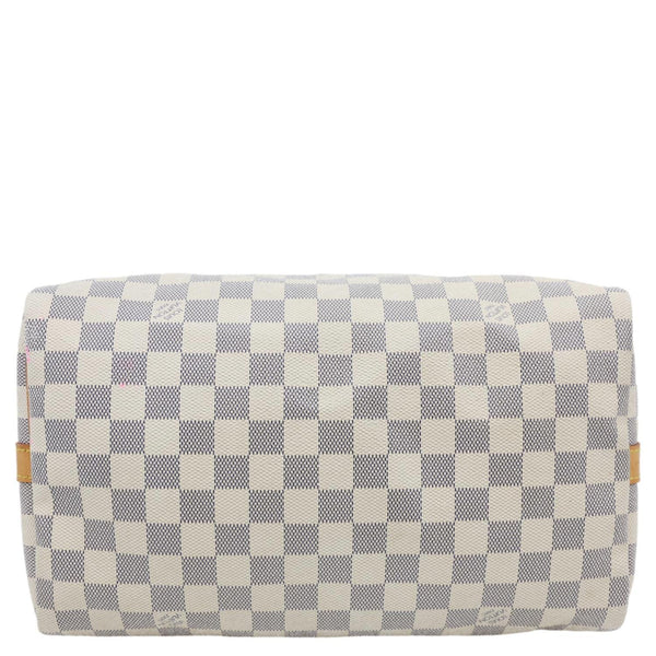 LOUIS VUITTON Speedy 30 Damier Azur Shoulder Bag White