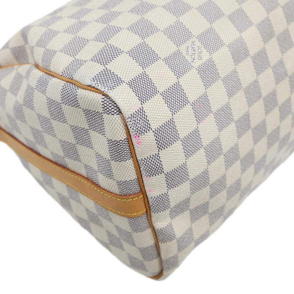 LOUIS VUITTON Speedy 30 Damier Azur Shoulder Bag White