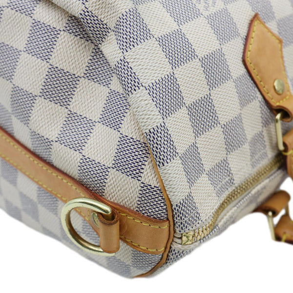 LOUIS VUITTON Speedy 30 Damier Azur Shoulder Bag White