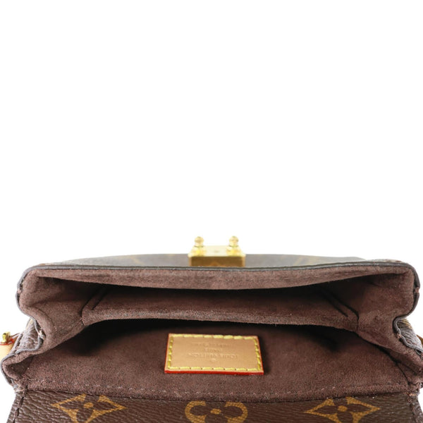 LOUIS VUITTON Metis Pochette Micro Monogram Canvas Clutch Bag Brown