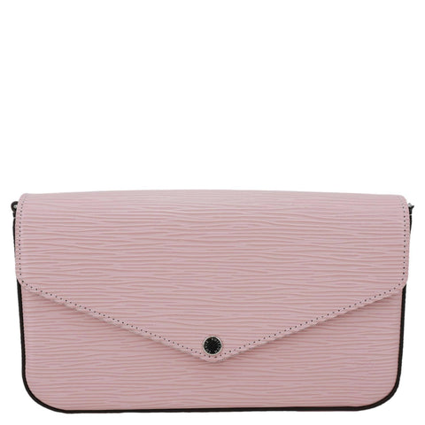 LOUIS VUITTON Felicie Pochette Epi Leather Crossbody Bag Pink