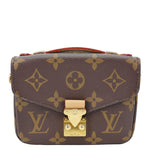 LOUIS VUITTON Metis Pochette Micro Monogram Canvas Clutch Bag Brown