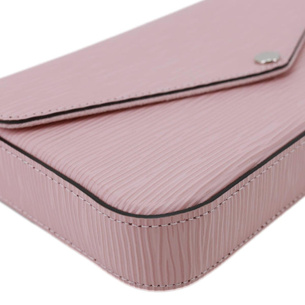 LOUIS VUITTON Felicie Pochette Epi Leather Crossbody Bag Pink