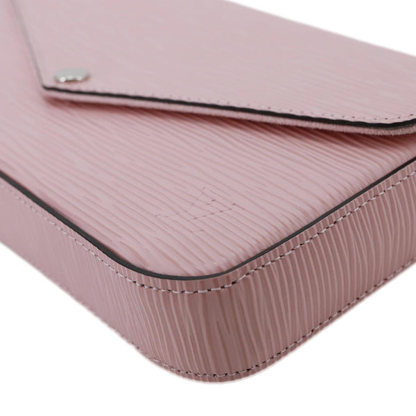 LOUIS VUITTON Felicie Pochette Epi Leather Crossbody Bag Pink