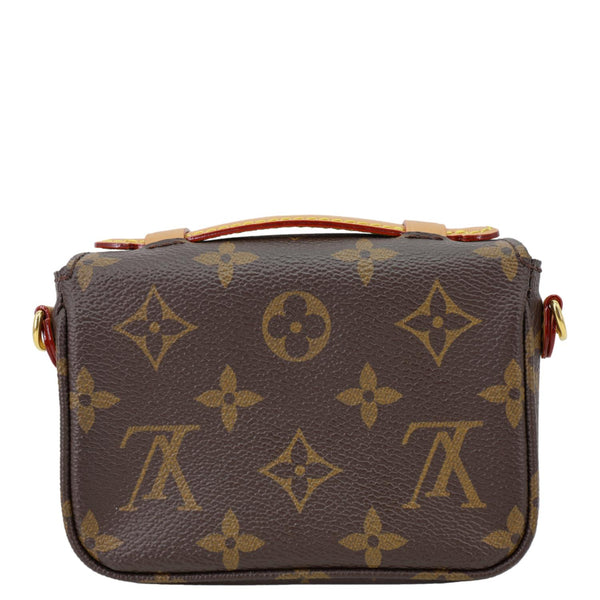 LOUIS VUITTON Metis Pochette Micro Monogram Canvas Clutch Bag Brown