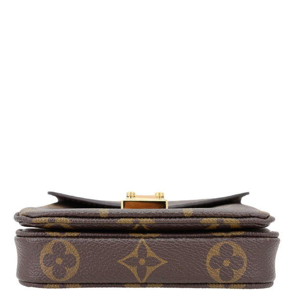 LOUIS VUITTON Metis Pochette Micro Monogram Canvas Clutch Bag Brown