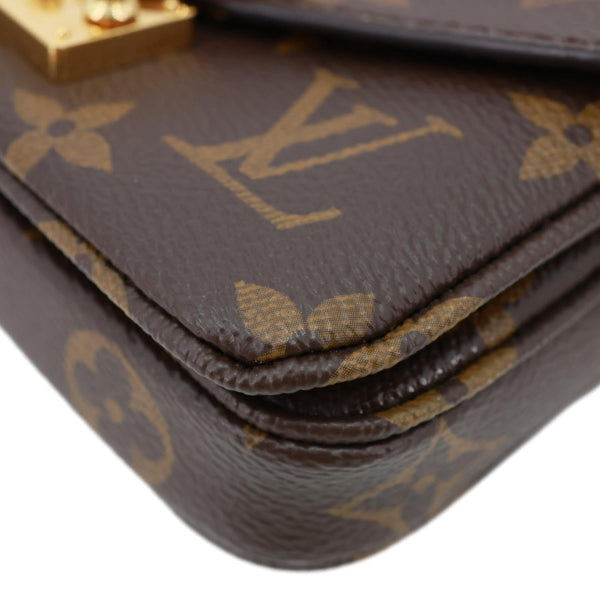 LOUIS VUITTON Metis Pochette Micro Monogram Canvas Clutch Bag Brown
