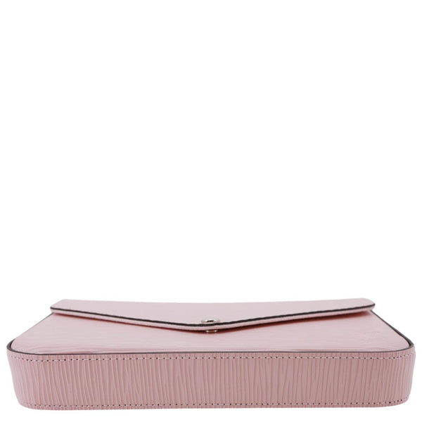 LOUIS VUITTON Felicie Pochette Epi Leather Crossbody Bag Pink