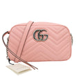 GUCCI GG Marmont Small Matelasse Chevron Leather Camera Bag Pink 447632