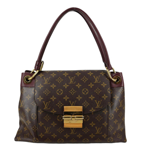 LOUIS VUITTON Olympe Monogram Canvas Satchel Shoulder Bag Bordeaux