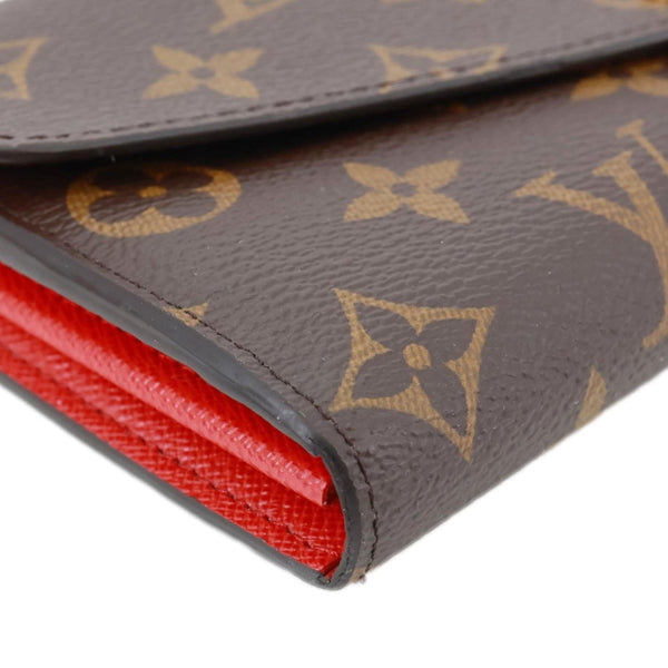 LOUIS VUITTON Sarah Monogram Canvas Wallet Red