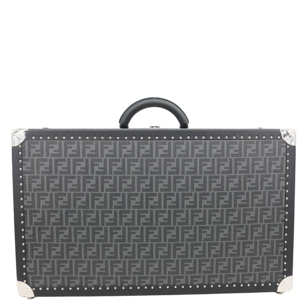 FENDI FF Logo Large Zucca Canvas Rigid Suitcase Grey
