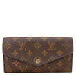 LOUIS VUITTON Sarah Monogram Canvas Wallet Brown