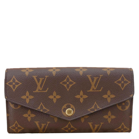 LOUIS VUITTON Sarah Monogram Canvas Wallet Brown