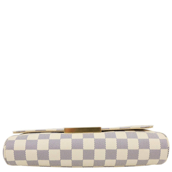 LOUIS VUITTON Favorite MM Damier Azur Crossbody Bag White