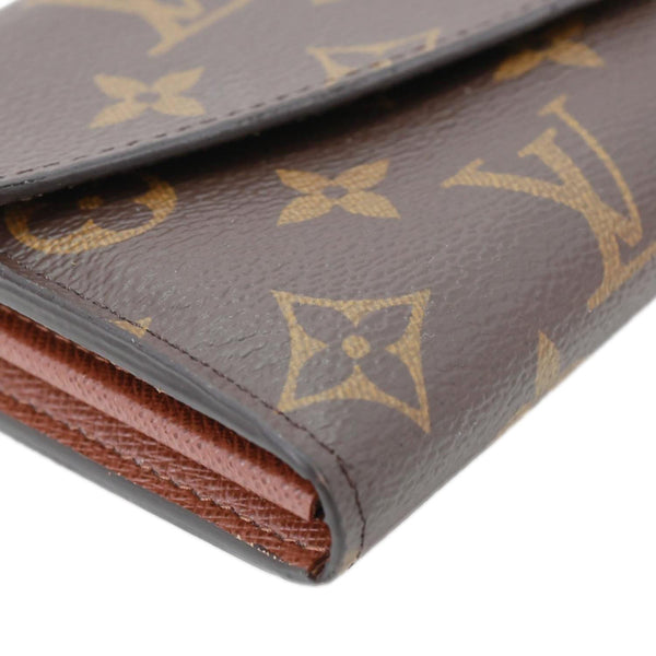 LOUIS VUITTON Sarah Monogram Canvas Wallet Brown