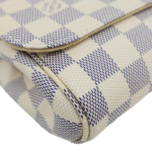 LOUIS VUITTON Favorite MM Damier Azur Crossbody Bag White