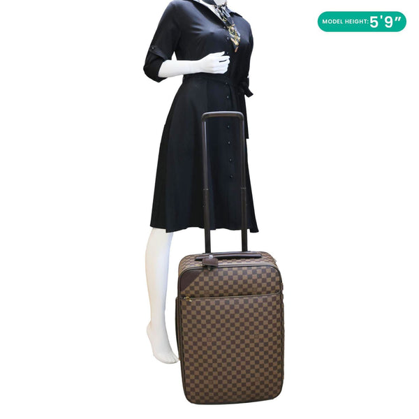 LOUIS VUITTON Pegase 55 Business Luggage Damier Ebene Travel Bag Brown