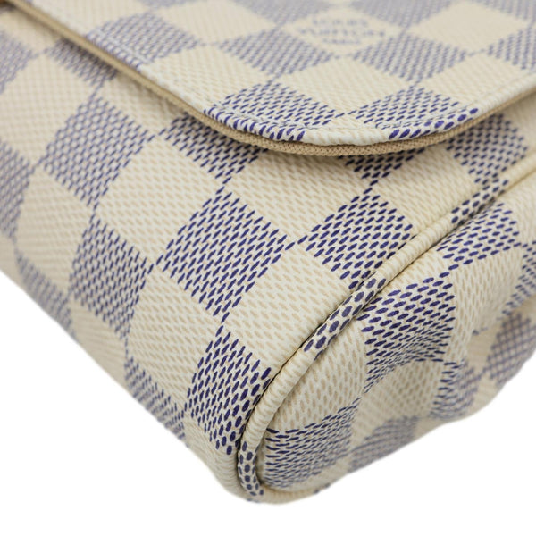 LOUIS VUITTON Favorite MM Damier Azur Crossbody Bag White