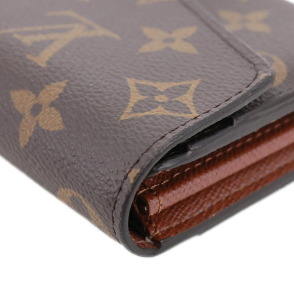 LOUIS VUITTON Sarah Monogram Canvas Wallet Brown