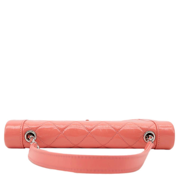 CHANEL Bi Vintage Full Flap Medium Quilted Crumpled Leather Crossbody Bag Pink