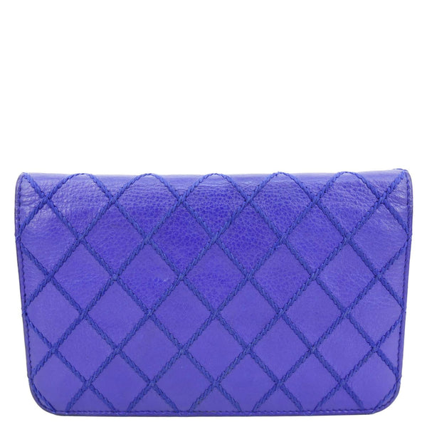 CHANEL Fancy CC Quilted Calfskin Leather Wallet On Chain Bag Royal Blue