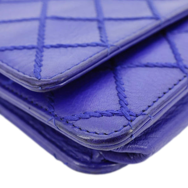 CHANEL Fancy CC Quilted Calfskin Leather Wallet On Chain Bag Royal Blue