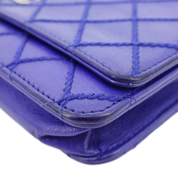 CHANEL Fancy CC Quilted Calfskin Leather Wallet On Chain Bag Royal Blue