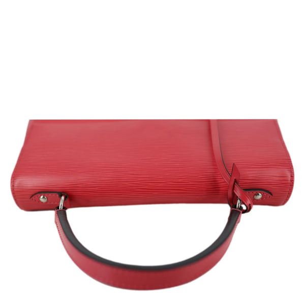 LOUIS VUITTON Cluny MM Epi Leather Top Handle Crossbody Bag Red