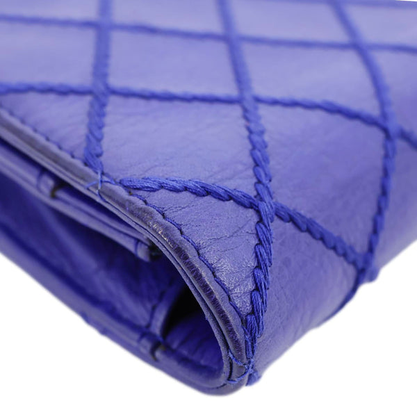 CHANEL Fancy CC Quilted Calfskin Leather Wallet On Chain Bag Royal Blue