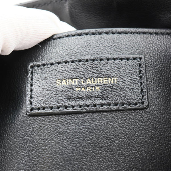YVES SAINT LAURENT Monogram Nolita Mini Lambskin Leather Shoulder Bag Black