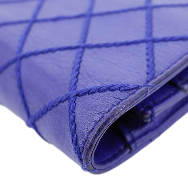 CHANEL Fancy CC Quilted Calfskin Leather Wallet On Chain Bag Royal Blue