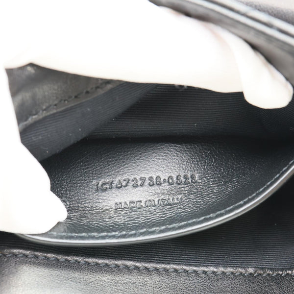 YVES SAINT LAURENT Monogram Nolita Mini Lambskin Leather Shoulder Bag Black
