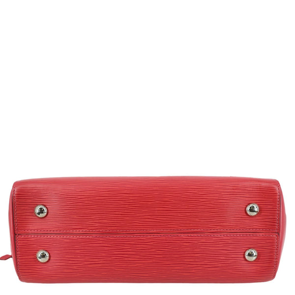 LOUIS VUITTON Cluny MM Epi Leather Top Handle Crossbody Bag Red