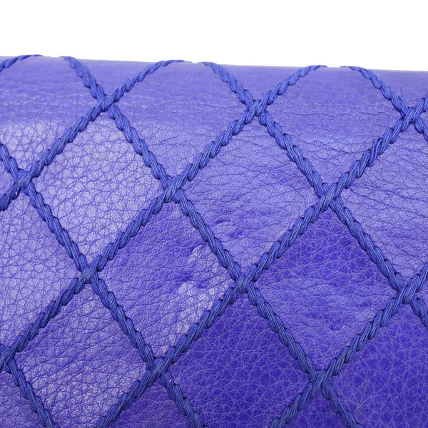 CHANEL Fancy CC Quilted Calfskin Leather Wallet On Chain Bag Royal Blue