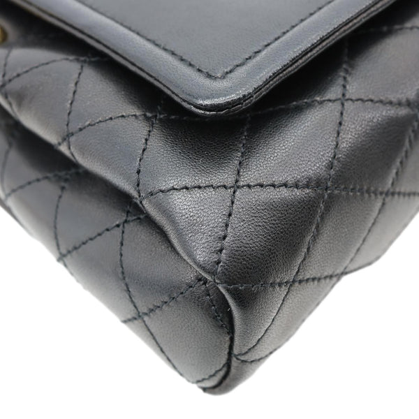 YVES SAINT LAURENT Monogram Nolita Mini Lambskin Leather Shoulder Bag Black