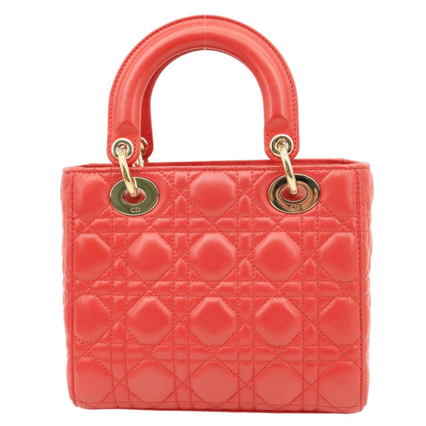 CHRISTIAN DIOR Lady Dior My ABCDior Small Cannage Leather Shoulder Bag Red